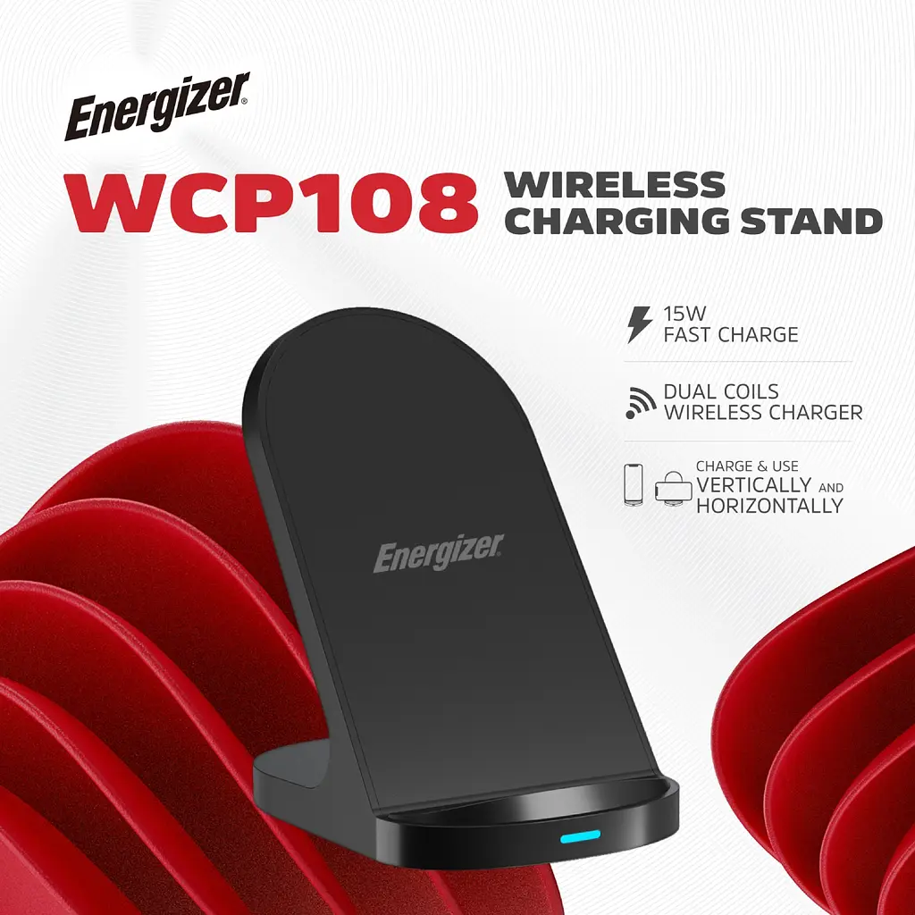 Зарядний пристрій Wireless 15W Energizer WCP108 чорний - фото 7