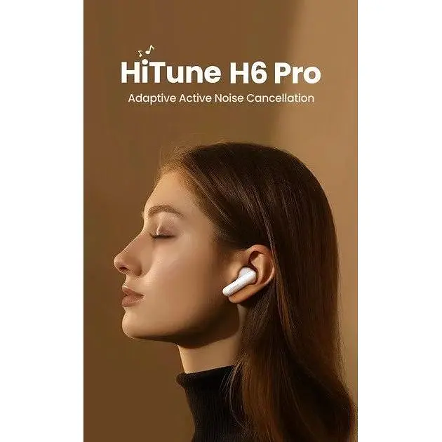 Наушники беспроводные Ugreen HiTune H6 Pro Hybrid ANC Earbuds (35873) белые - фото 7