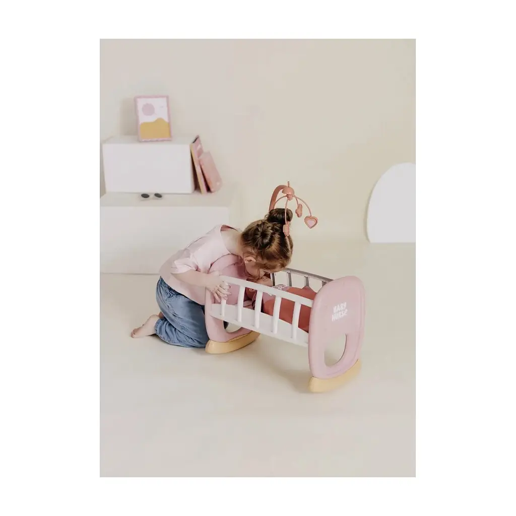 Игровой набор Smoby Колыбель Бэби Ньорс. Терракотовая пудра с мобилем, 18 мес. (7600220390) - фото 10