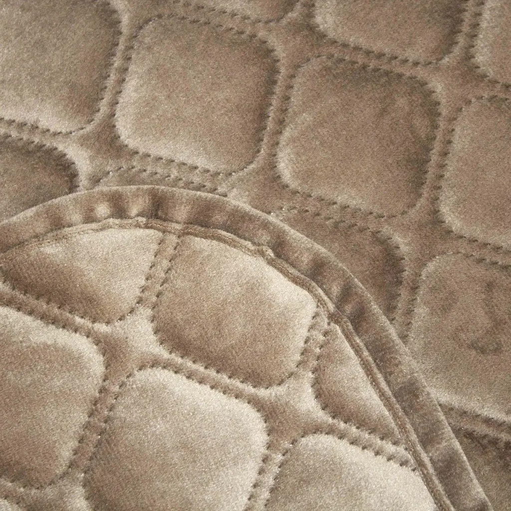 Покривало ТЕП двоспальне Velour Ромб круглий 4-00517_33944 220х240 см кавове - фото 6