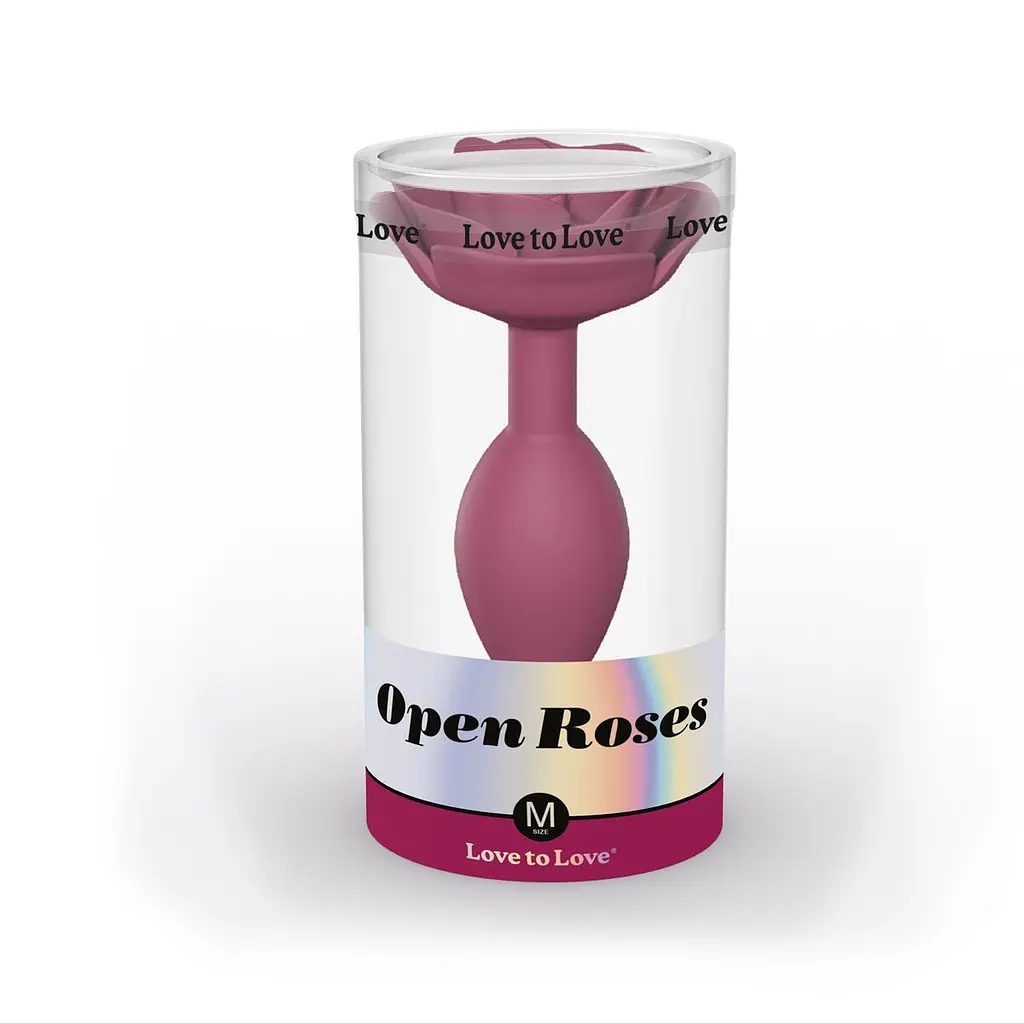 Анальная пробка Love To Love Open Roses M, 8.5х3.4 см, бордовый - фото 6