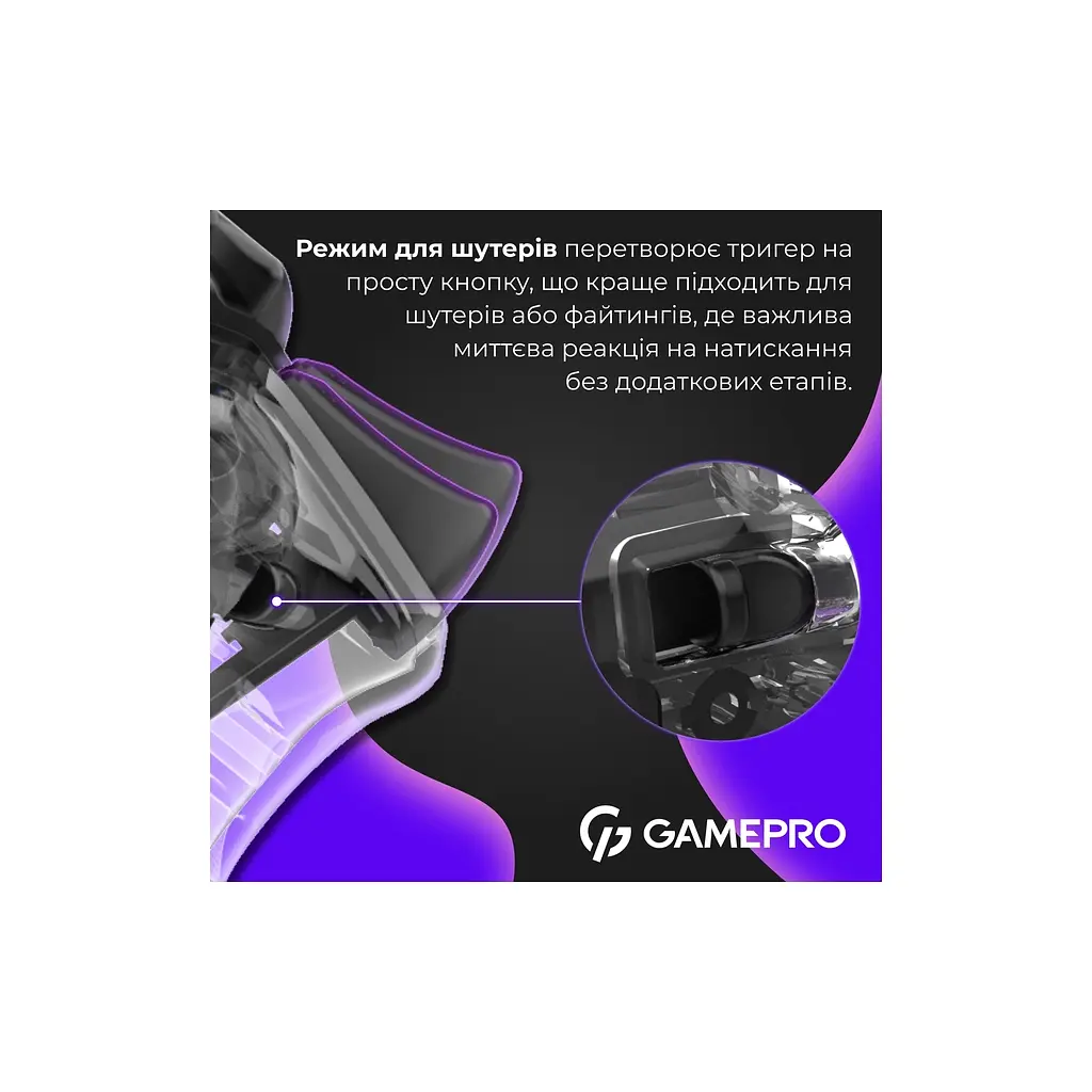 Геймпад GamePro GPS13T BT 5.3/USB/PC/iOS/Android/PS3/PS4 RGB Transparent (GPS13T) - фото 6