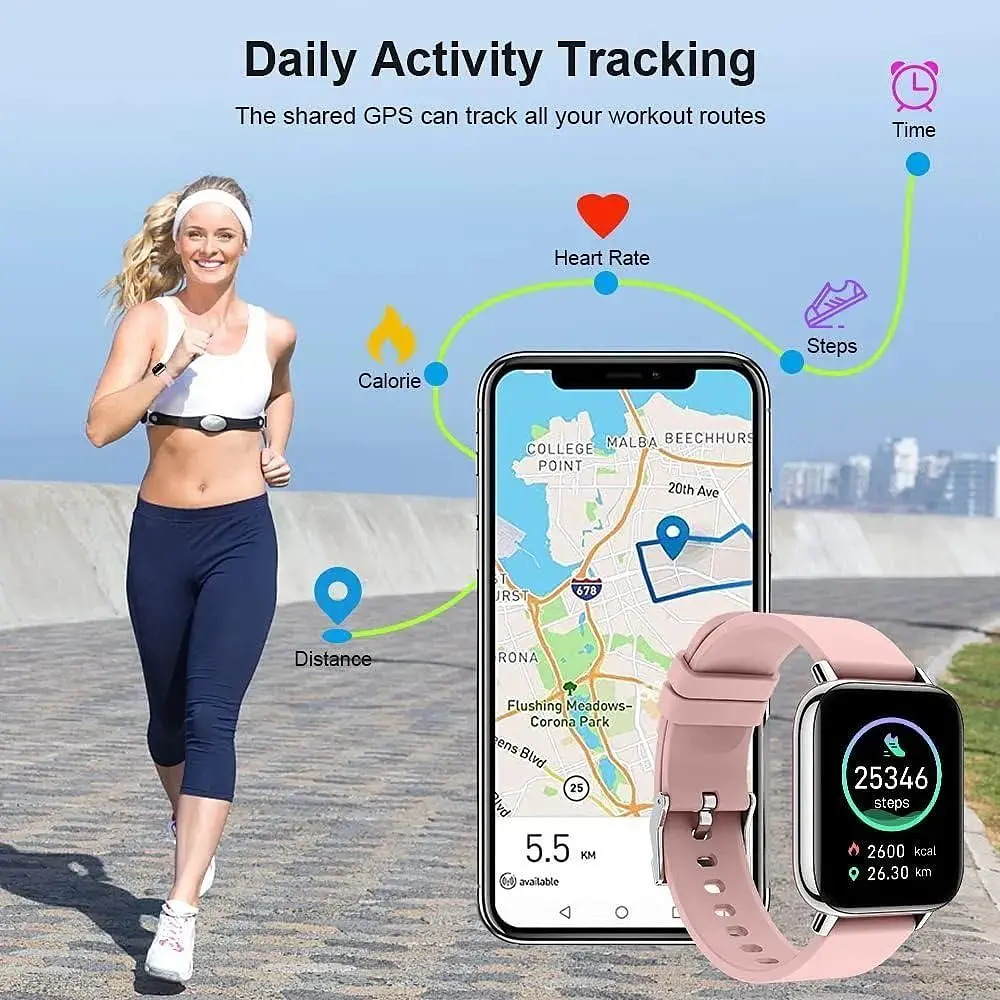 Смарт-годинник Weibo SmartWatch Fitness IP68 Водонепроникний ID208 Plus 2021 Fitness Tracker 1.69" - фото 3