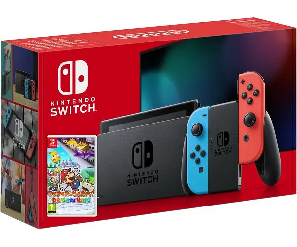 Ігрова консоль Nintendo Switch Neon Blue-Red Upgraded version + Гра Paper Mario: The Origami King - фото 5