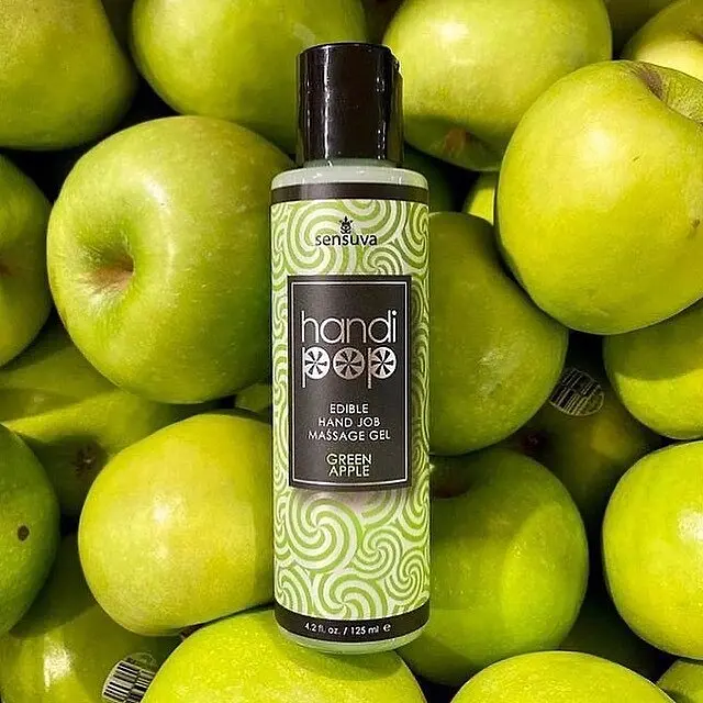 Гель для мануальних та оральних ласк Sensuva - Handipop Green Apple (125 мл) Sensuva SO3204 93249 - фото 2