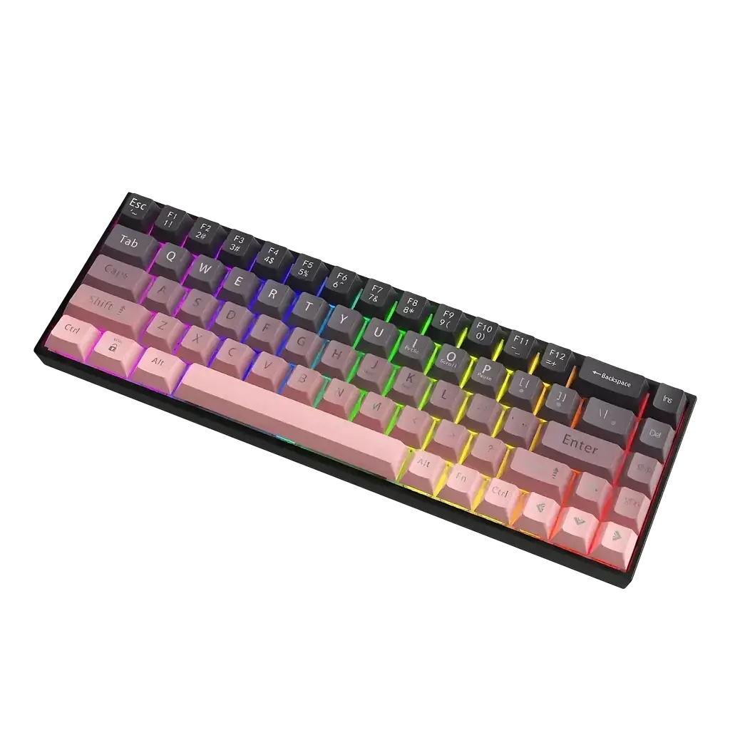 Механічна дротова клавіатура AJAZZ AK680 / Hot-Swap / Brown Switch / Pink - фото 2