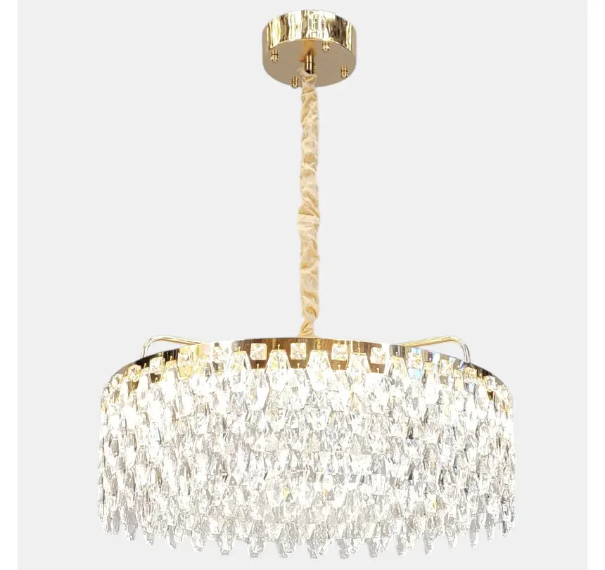 Кругла кришталева люстра 582-600GD Artlight із золотим корпусом та LED світлом - фото 5