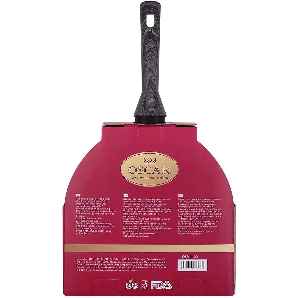 Сковорода Oscar Nest с крышкой 24 см (OSR-1100-24) - фото 7