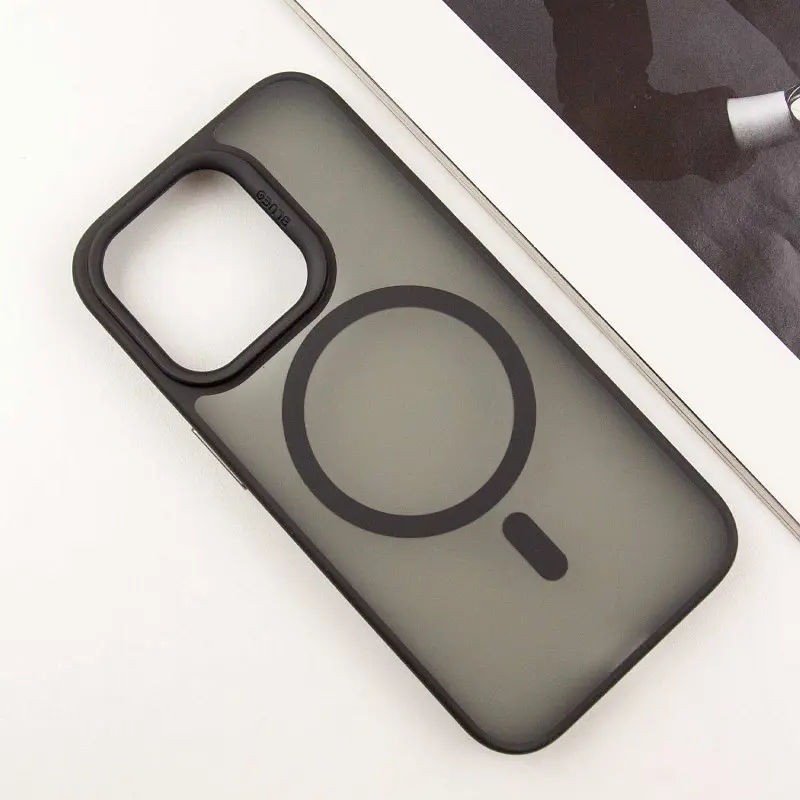 TPU+PC чохол Blueo Skin Friendly Frosted with MagSafe для Apple iPhone 14 Pro (6.1) Чорний / Black - фото 5