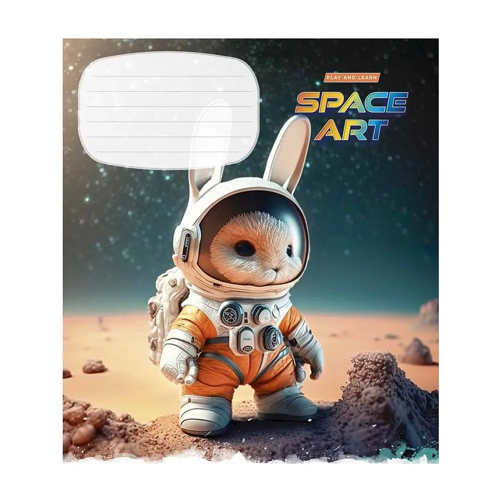 Зошит Школярик Space Art 12 аркушів лінія (012-3406L), в асортименті - фото 4