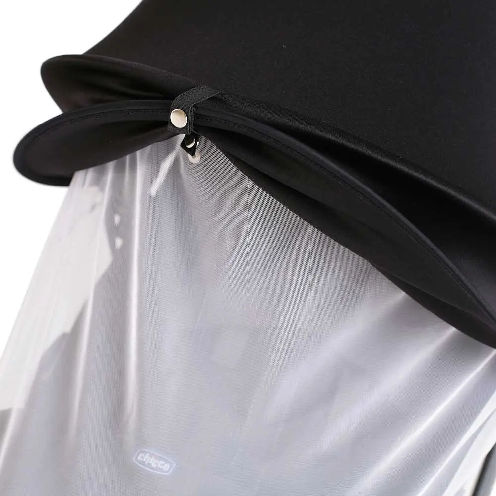 Козырек двойной 2в1 солнцезащитный с сеткой на коляску и автокресло Must Have Shade DoRechi Черный + Белый - фото 8