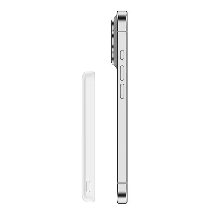Портативний акумулятор із бездротовою зарядкою Power Bank Belkin Slim Magnetic 5000 White - фото 6