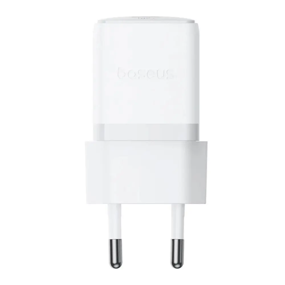Мережевий зарядний пристрій з кабелем Baseus Palm Fast Charger 1C 20W EU Moon білий set USB-C to iP 20W 1m