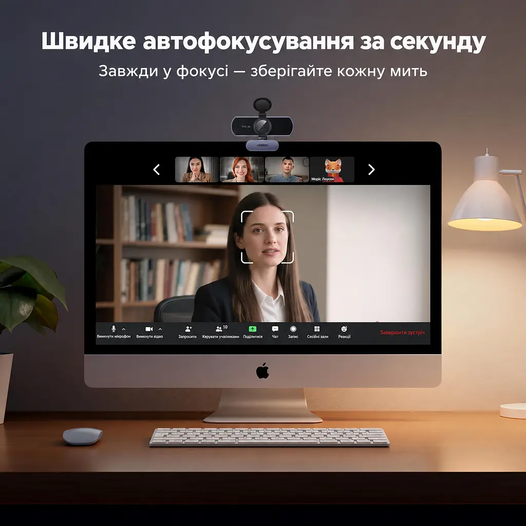 Вебкамера UGREEN CM831 USB-A 4K 30 кадрів/с і 1080p 60 кадрів/с для 4K (65381) - фото 9