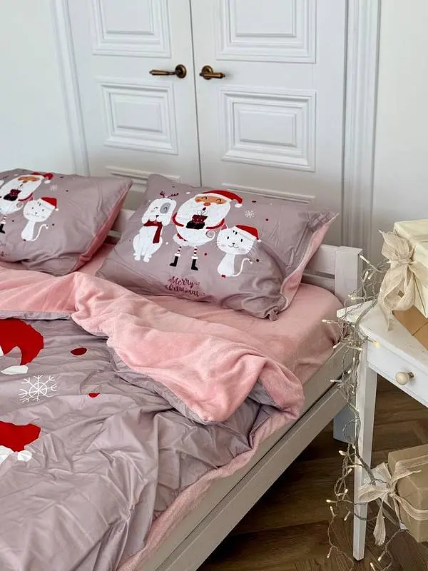 Постільна білизна євро Dushka Home Сатин Плюш 21357 200х220 см - фото 2