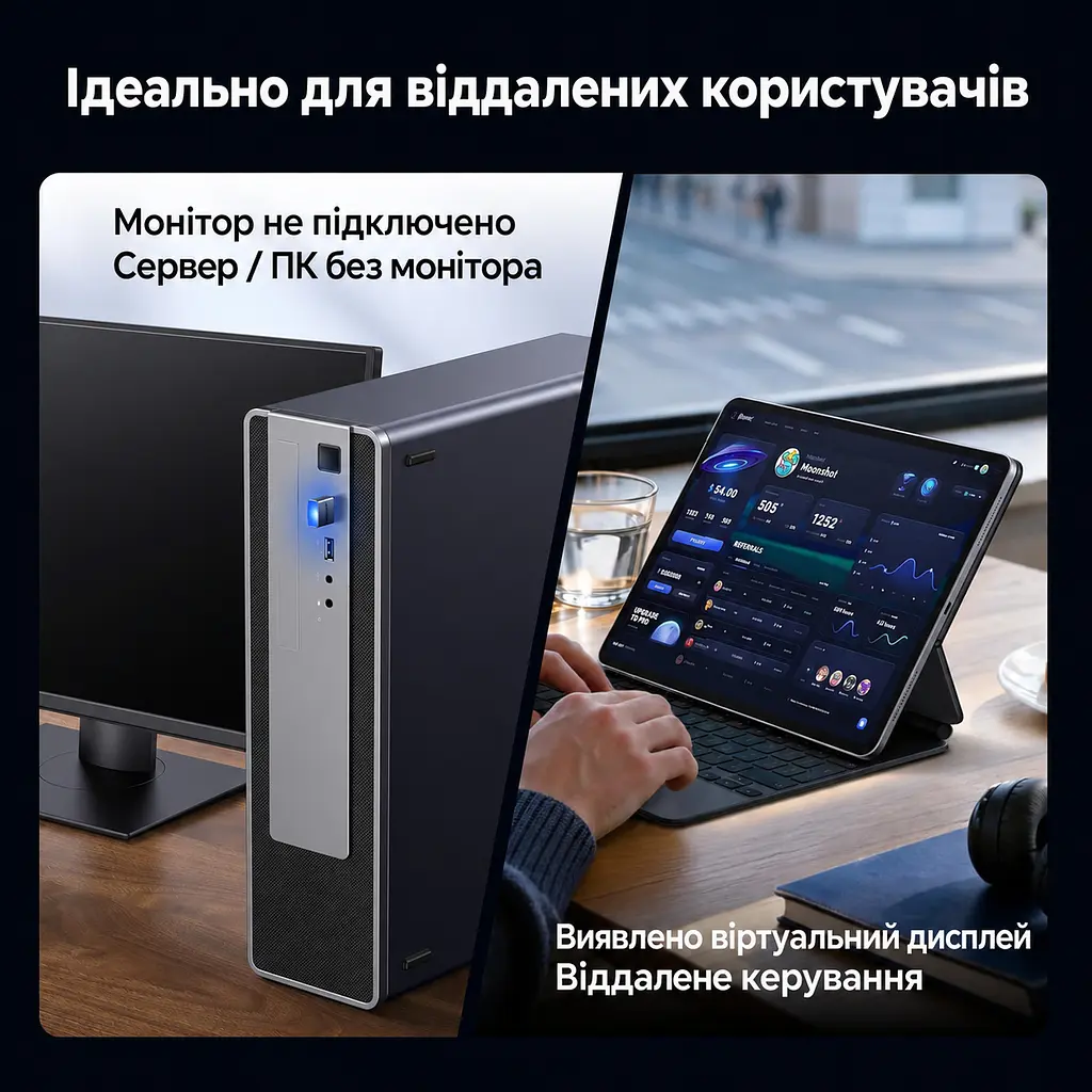 Емулятор монітора UGREEN CM775 комплект 4 шт. заглушка Dummy Plug штекер HDMI для відеовиходу комп’ютера до 4K 60 Гц (3840 × 2160) 4:2:0 для 4K 60 Гц потрібен вихід HDMI 2.0 для віддаленого керування ПК без екрана для стримінгу ігор сумісний із Windows 11/10 macOS та Linux без встановлення драйверів без зовнішнього живлення з гарячим підключенням з індикатором роботи алюмінієвий корпус для відведення тепла космічний сірий (95994) - фото 6