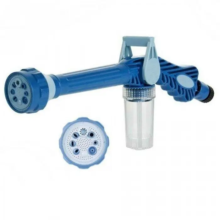 Насадка для шланга EZ Jet Water Cannon 8в1 з розпилювачем, мильним резервуаром і 8 режимами