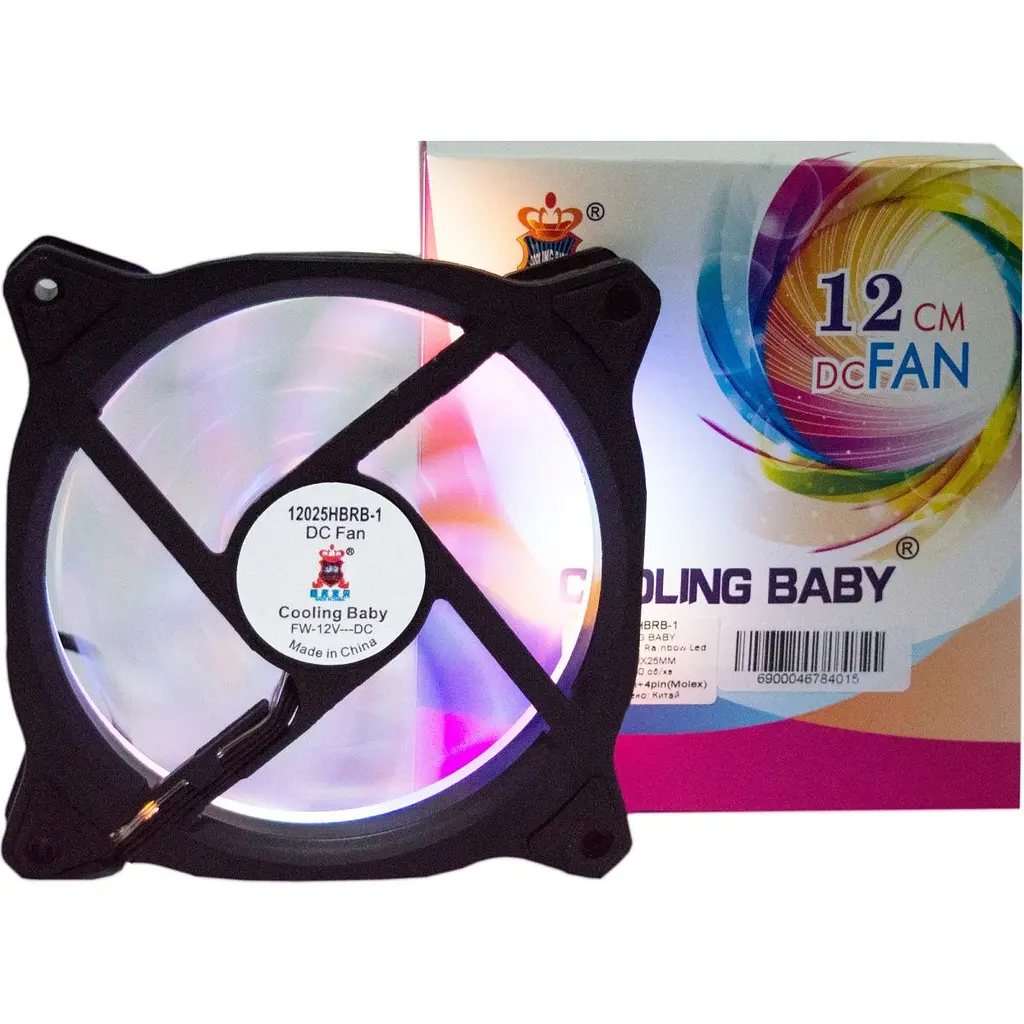 Корпусний вентилятор Cooling Baby Rainbow LED (12025HBRB-1) [167999] - фото 5