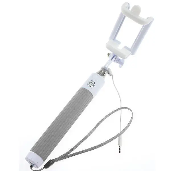 Палиця для селфі foldable all in one з кабелем чорна, блакитна, зелена, рожева, сіра - фото 3