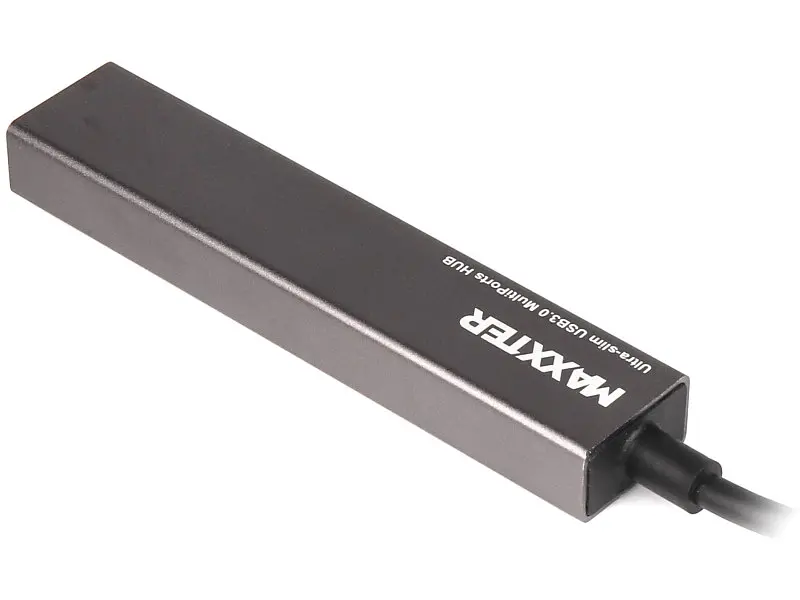 Мультипортовий адаптер Maxxter USB Type-C 4хUSB3.0 Dark Grey (HU3C-4P-02) - фото 2