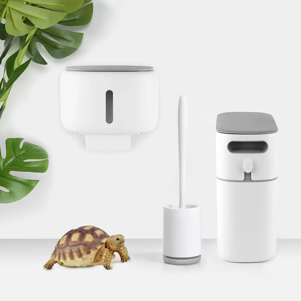 Набір аксесуарів для ванної кімнати МВМ My Home MVM-32 білий з сірим (MVM-MH-32 WHITE/GRAY) - фото 2