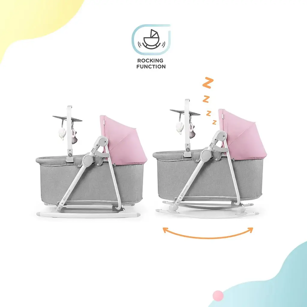 Шезлонг-качалка 5 в 1 Kinderkraft Nola Peony Rose розовый (00-00304830) - фото 10