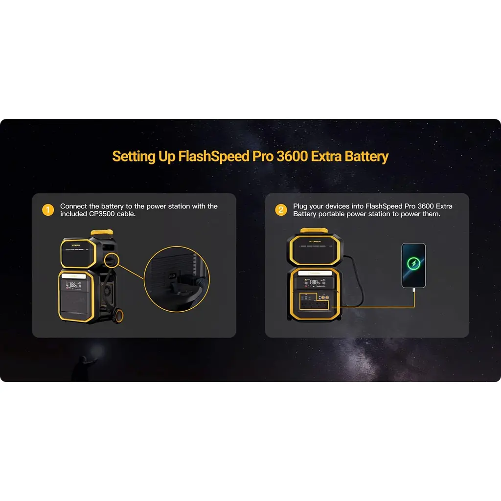 Додаткова батарея Vtoman FlashSpeed Pro 3600 LiFePO4, 2816 Вт/ч (FlashSpeedPro3600 Battery) - фото 11