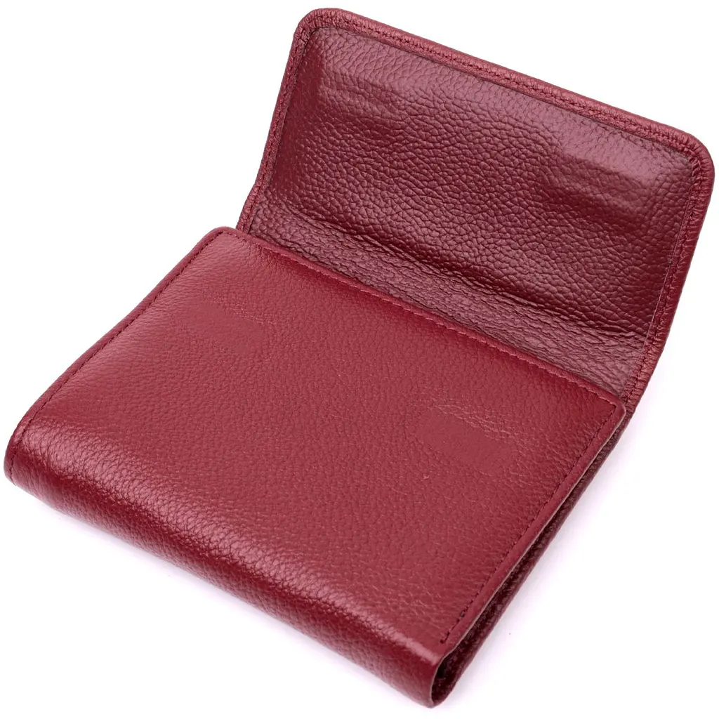 Шкіряний жіночий гаманець з монетницею ST Leather 19492 бордовий - фото 9