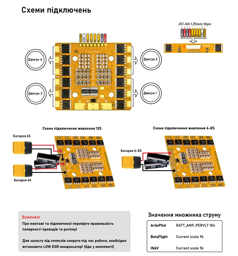 Електронний регулятор обертів ESC КАЛУШ v1 12S/80A - фото 5