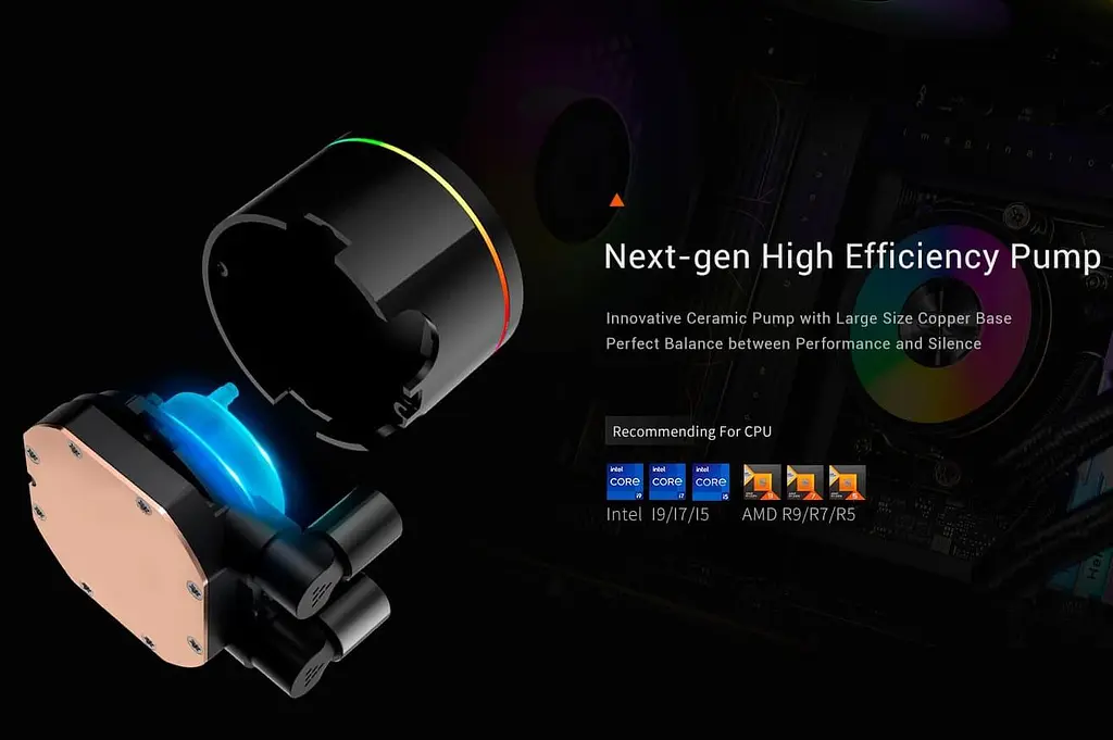 СВО PcCooler PсCOOLER DA360 PRO ARGB Black (DA360Pro-BKAWXL-GL) - фото 12