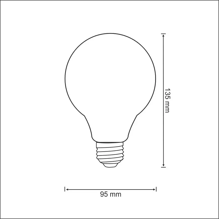 Светодиодная лампочка FILAMENT VINTAGE G95 E27/4W/230V 4000K - фото 2