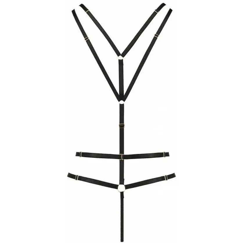 Відкритий боді зі стреп Passion Exclusive MEGGY Black L/XL - фото 6