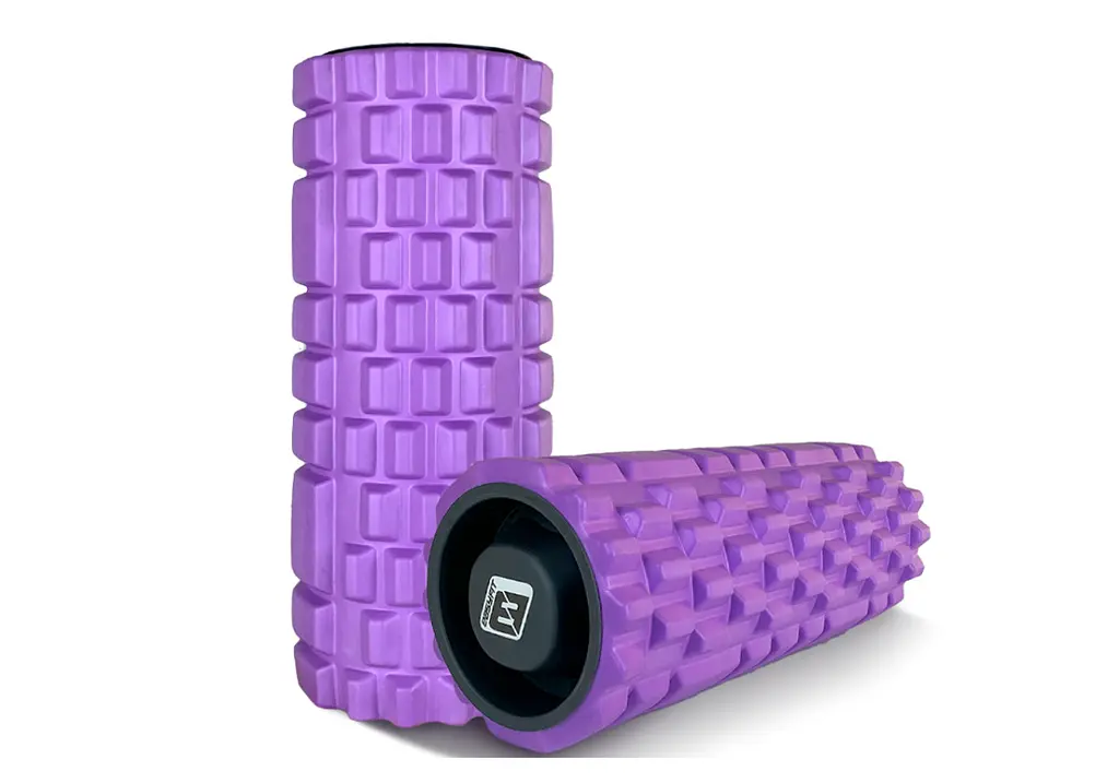 Масажний ролик EasyFit Grid Roller 33 см v.1.1 Фіолетовий (EF-2020a-V) - фото 2