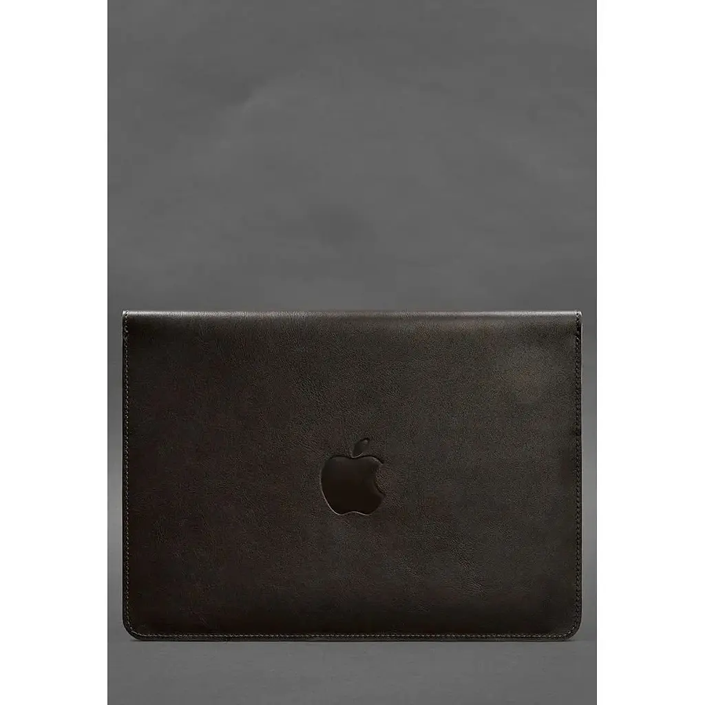 Шкіряний чохол-конверт BlankNote на магнітах для MacBook 15 дюйм Темно-коричневий краст - фото 2