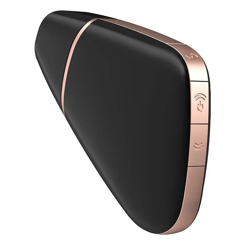 Вакуумный стимулятор клитора с вибрацией Satisfyer Love Triangle черный - фото 3