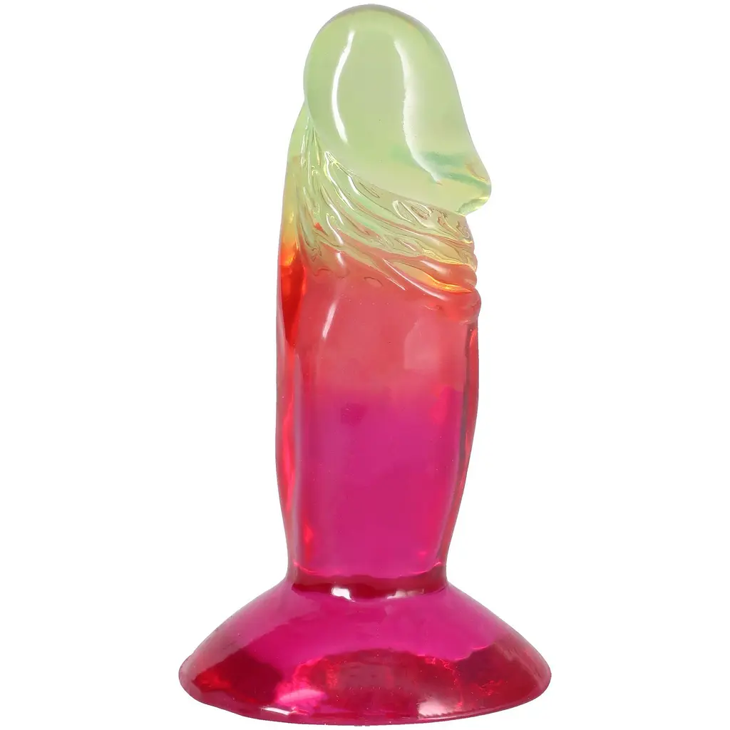 Ділдо Doc Johnson Crystal Jellies 4.5 Inch Rainbow, 12.1 см - фото 2