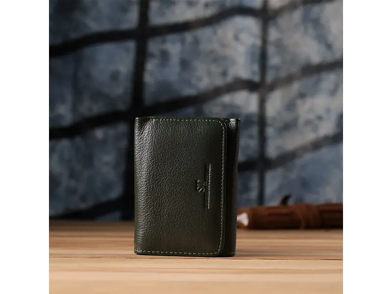 Маленький гаманець зручного формату з натуральної шкіри ST Leather 11.5х8х3 см acs0029650 - фото 8
