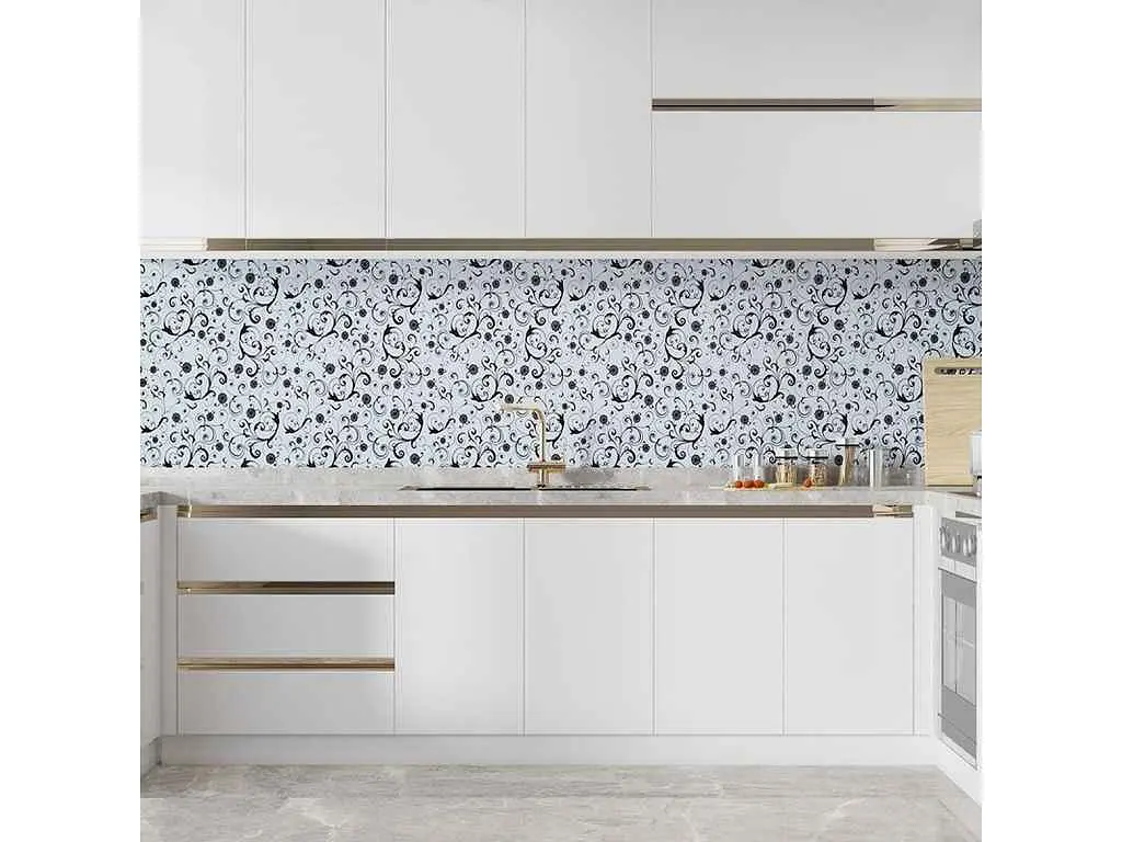 Плівка на самоклейці STICKER WALL 45см * 10м 0,07мм Білі вензелі (10175) SW-00000828 - фото 6