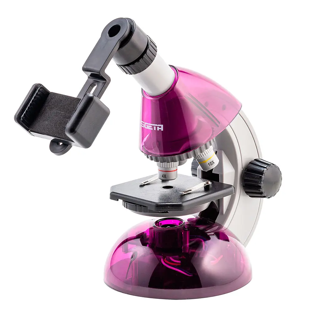 Микроскоп SIGETA MIXI 40x-640x PURPLE (с адаптером для смартфона) - фото 4