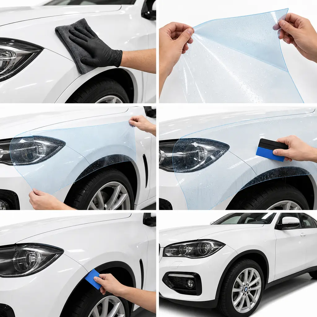 Антигравійна захисна бронеплівка за лекалами для BMW X6 E71 2008-2014 - нижня зона кузова та пороги - фото 2