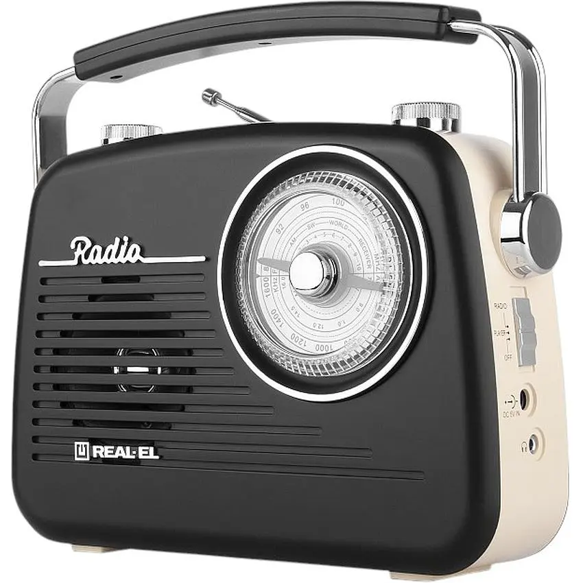 Радиоприемник портативный Real-EL X540 аккумулятор батарейки сеть 220 В - фото 3