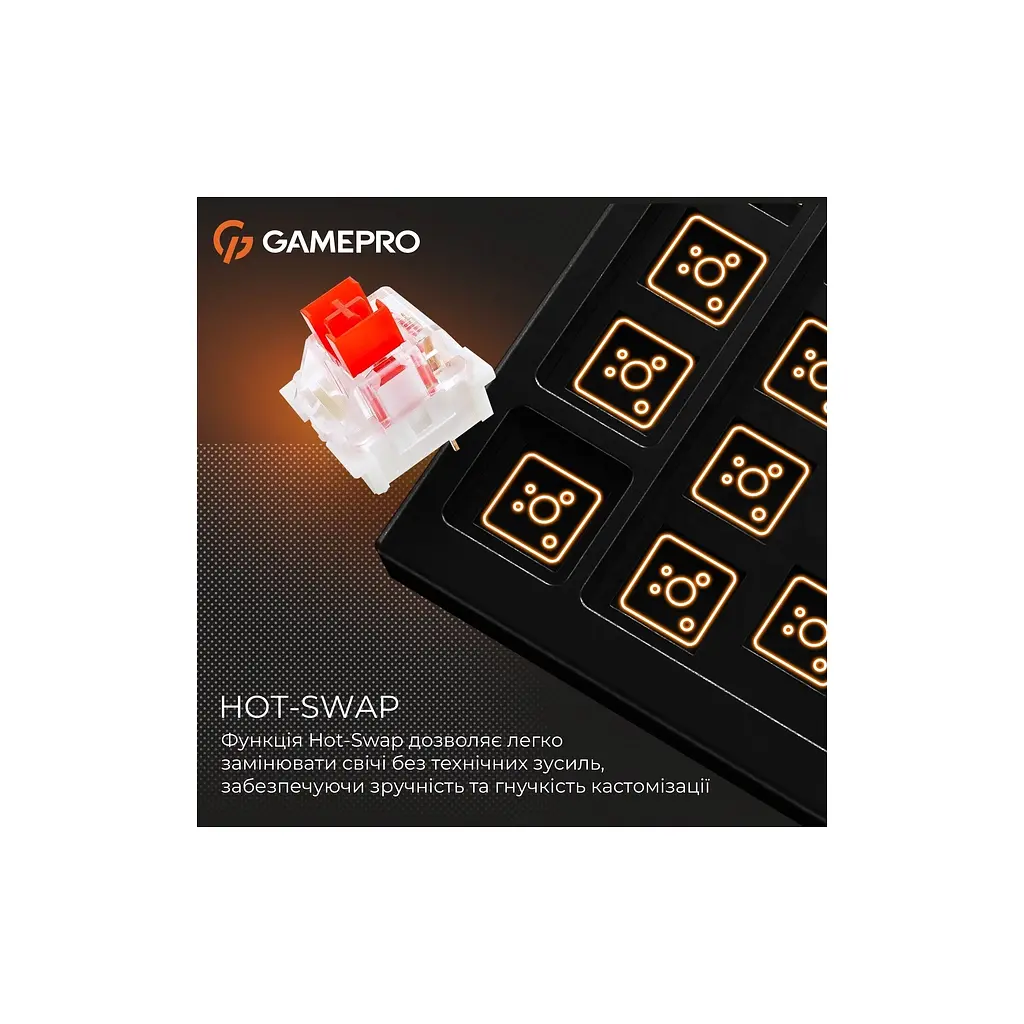 Клавіатура GamePro Genesis Metallic MK144B Outemu Red Switch USB UA Black (MK144B) - фото 12