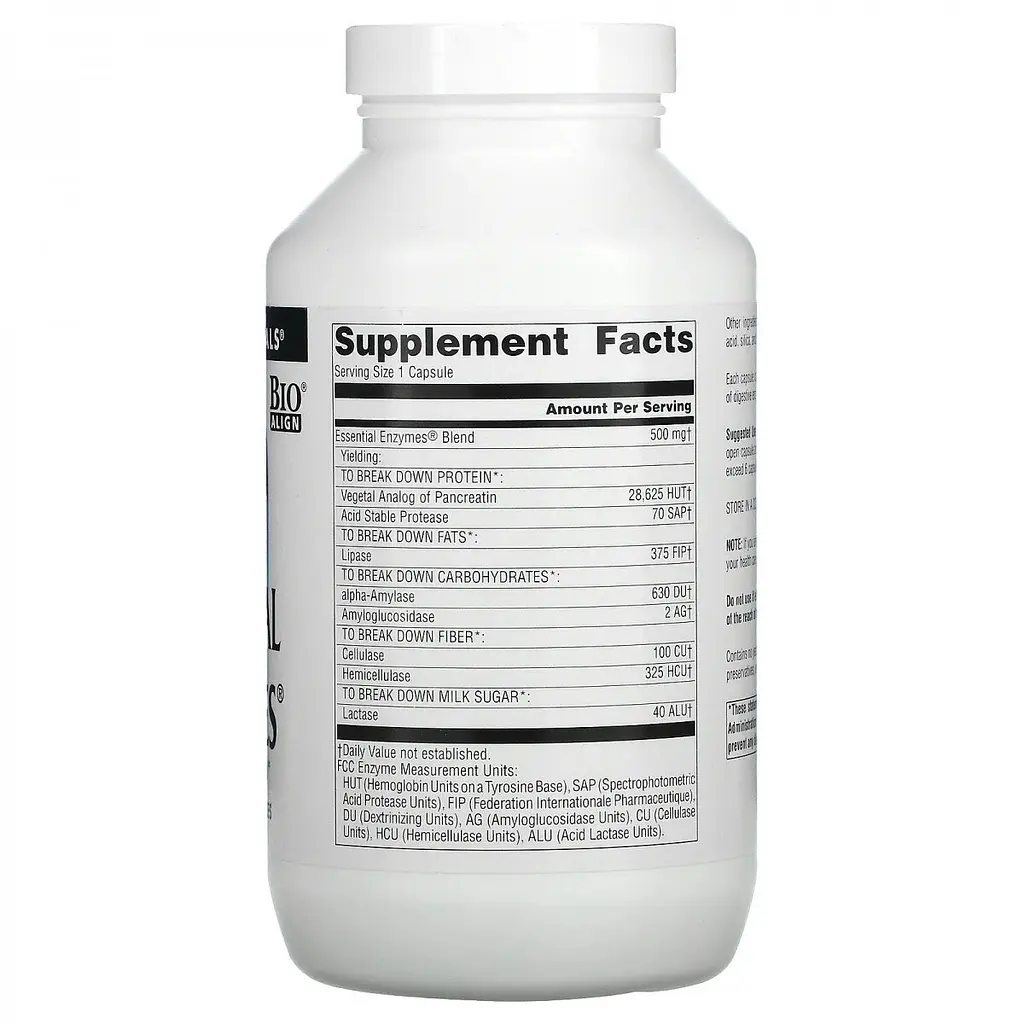 Натуральная добавка Source Naturals Daily Essential Enzymes 500 mg, 120 капсул - фото 2