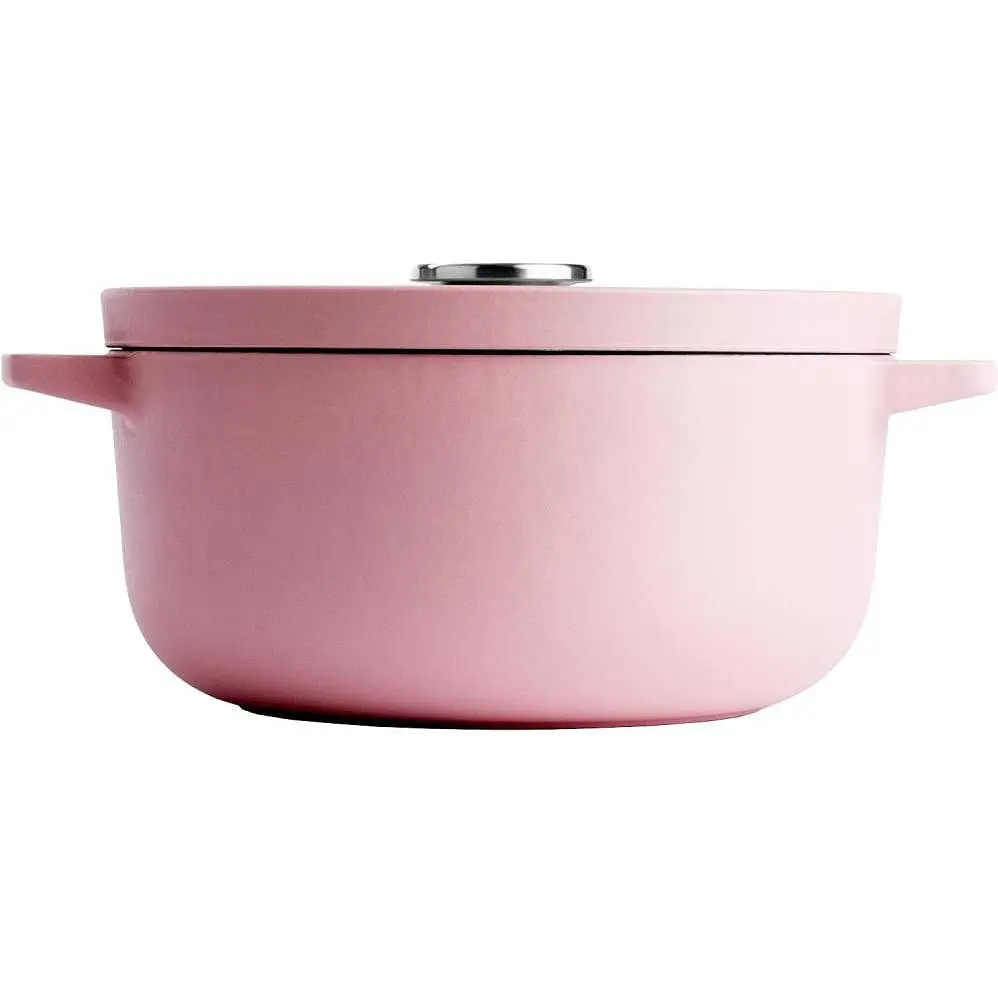 Каструля KitchenAid Cast Iron чавунна з кришкою 26 см 5.2 л суха троянда (CC007431-001) - фото 2