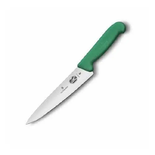 Кухонний ніж Victorinox Fibrox Carving лезо 15см з зел. ручкою - фото 2