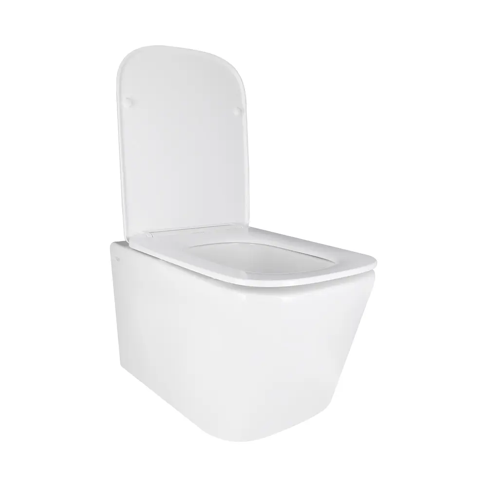 Унитаз подвесной Qtap Crow безободковый с сиденьем Soft-close QT05335171W, Белый - фото 4