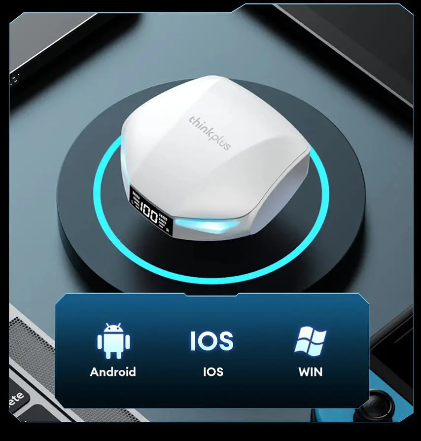 Бездротові Bluetooth 5.4 навушники з мікрофоном Lenovo XT-53 ThinkPlus White - фото 6
