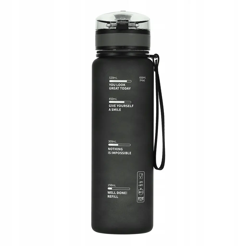 Пляшка для води 4FIZJO спортивна 650 мл Black (P-5905973403733) - фото 2