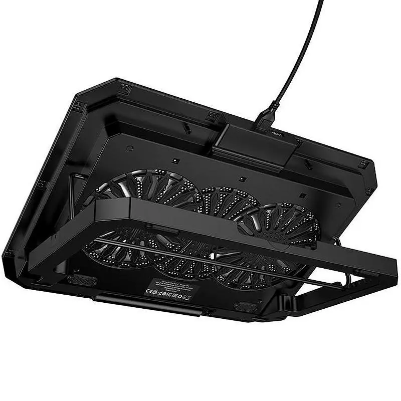 Охолоджуючий кулер-підставка для ноутбуку Hoco GA4 Jade Cooling Stand Black - фото 2
