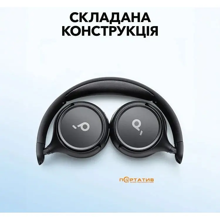 Беспроводные наушники Anker SoundCore H30i накладные складные черные - фото 4
